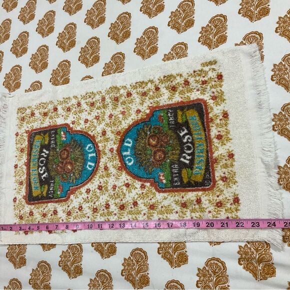 Vintage 1970s Cannon Potholder & Kitchen Mitt Dish Hand Towel Set Made in USA - Picture 4 of 10